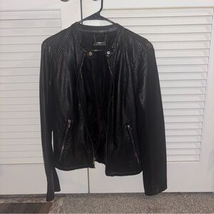 Black faux leather jacket